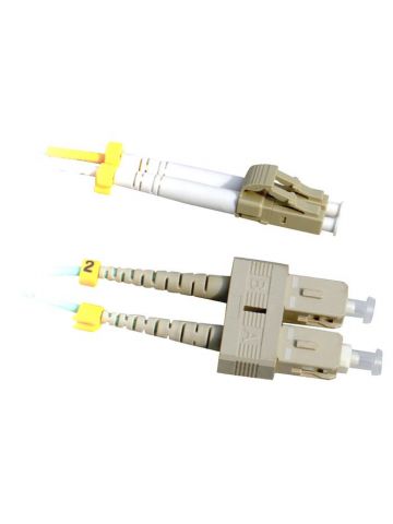 Lanview LVO231480 fibre optic cable 10 m 2x LC 2x SC OM3 Aqua colour