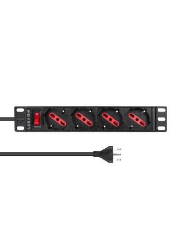 Lanview LVR-2MIT-SW-IT4 power distribution unit (PDU) 1U Black