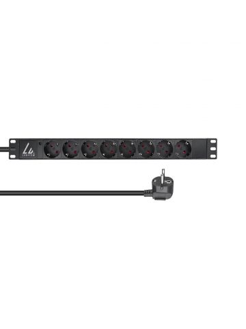 Lanview LVR-2MSCH-LIC-SCH8 power distribution unit (PDU) 8 AC outlet(s) 1U Black