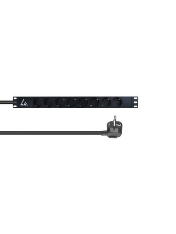 Lanview LVR-3MSCH-LIC-SCH8 power distribution unit (PDU) 8 AC outlet(s) 1U Black