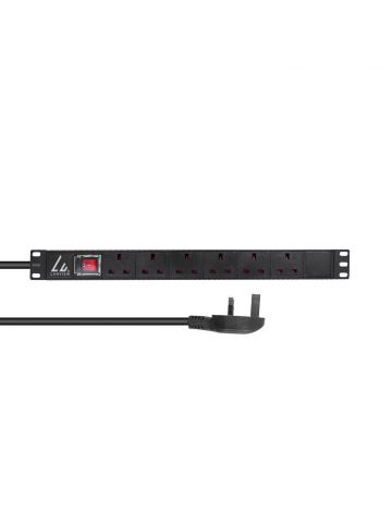 Lanview LVR-3MUK-SW-UK6 power distribution unit (PDU) 6 AC outlet(s) 1.4U Black