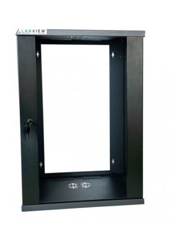 Lanview LVR242510 rack cabinet 10U Wall mounted rack Black