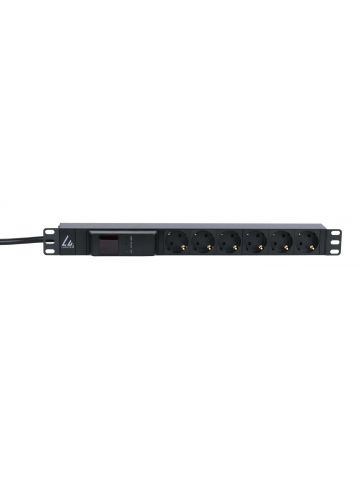 Lanview LVR261876S power distribution unit (PDU) 6 AC outlet(s) 1U Black