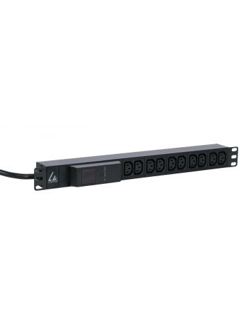 Lanview LVR261877 power distribution unit (PDU) 10 AC outlet(s) 1U Black