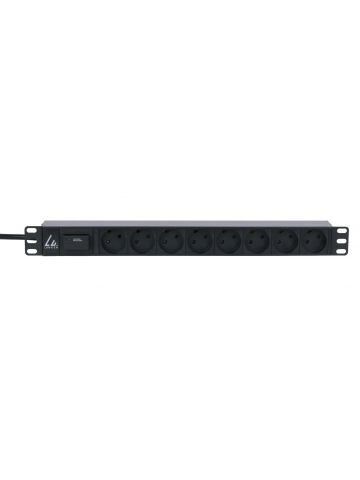 Lanview LVR261880D power distribution unit (PDU) 8 AC outlet(s) 1U Black