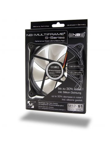 Noiseblocker M12-S1 computer cooling system Computer case Fan Black, Grey