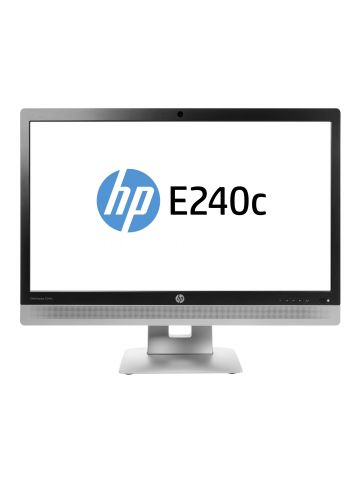 HP EliteDisplay E240c computer monitor 60.5 cm (23.8") 1920 x 1080 pixels Full HD LED Black, Silver