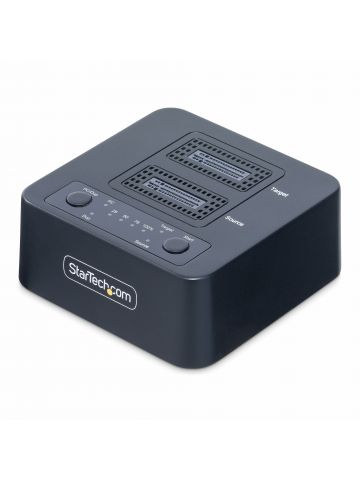 StarTech.com 1:1 M.2 NVMe Drive Duplicator, Standalone M.2 SSD Cloner/Copier up to 90GBpm, USB 3.2 20Gbps M.2 Dual-Bay Drive Dock, USB-C/A Cables Included