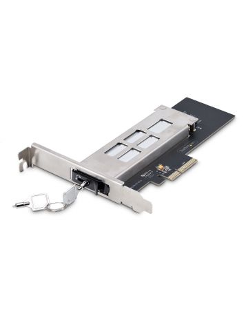 StarTech.com M.2 NVMe SSD to PCIe x4 Mobile Rack/Backplane with Removable Tray for PCI Express Expansion Slot, Tool-less Installation, PCIe 4.0/3.0 Hot-Swap Drive Bay, Key Lock - 2 Keys Included