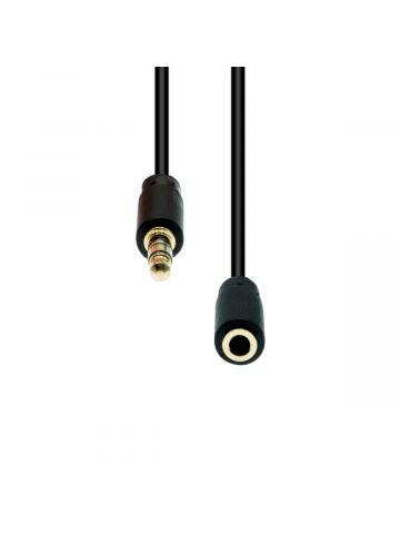 ProXtend Factory Sealed--Mini-Jack 3-Pin Slim Extension Cable Black 10M - Cable - Extension Cable