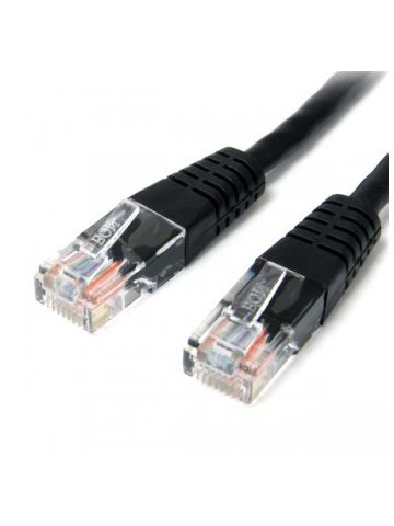 StarTech.com 10 ft Cat5e Black Molded RJ45 UTP Cat 5e Patch Cable - 10ft Patch Cord