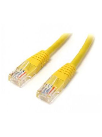 StarTech.com 1 ft Cat5e Yellow Molded RJ45 UTP Cat 5e Patch Cable - 1ft Patch Cord