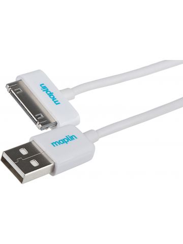 Maplin MAIP0001 mobile phone cable White 1.5 m USB A Apple 30-pin