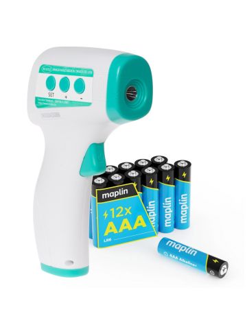 Maplin Thermometer for Adults, Baby Thermometer inc 12x AAA Batteries for Instant Reading, LCD Display