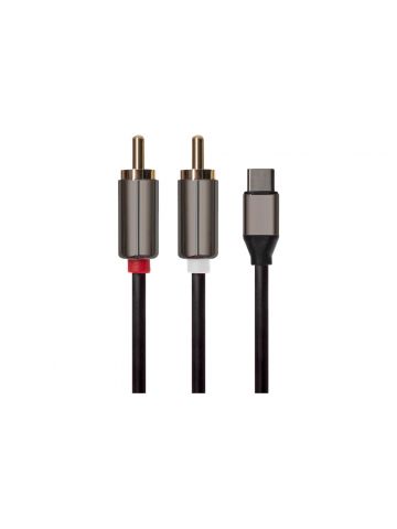 Maplin USB-C to Twin RCA Phono Jack Cable 2m