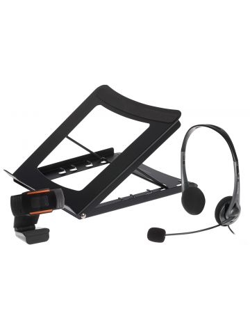 Maplin Back to Uni Kit with High Definition Webcam, USB Headset & Laptop Stand