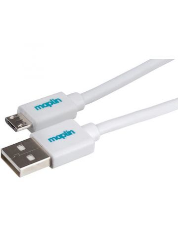 Maplin MAPCUS07-005 USB cable 0.5 m USB 2.0 USB A Micro-USB B White