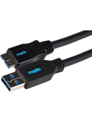 Maplin MAPCUS69 USB cable 3 m USB 3.2 Gen 1 (3.1 Gen 1) USB A Micro-USB B Black