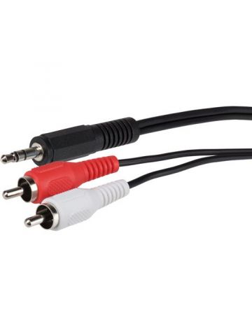 Maplin MAV35003-015 audio cable 1.5 m 3.5mm 2 x RCA Black