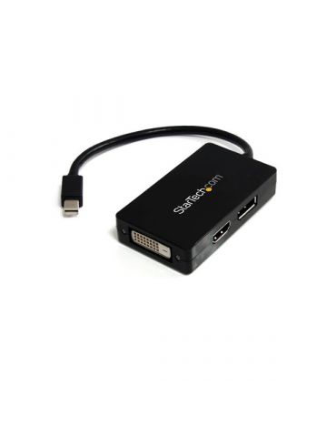 StarTech.com Travel A/V adapter: 3-in-1 Mini DisplayPort to DisplayPort DVI or HDMI converter