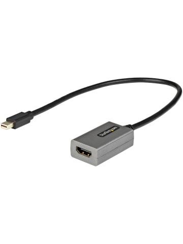 StarTech.com Mini DisplayPort to HDMI Adapter - mDP to HDMI Adapter Dongle - 1080p - Mini DisplayPort 1.2 to HDMI Monitor/Display - Mini DP to HDMI Video Converter - 12" Long Attached Cable - Upgraded Version of MDP2HDMI