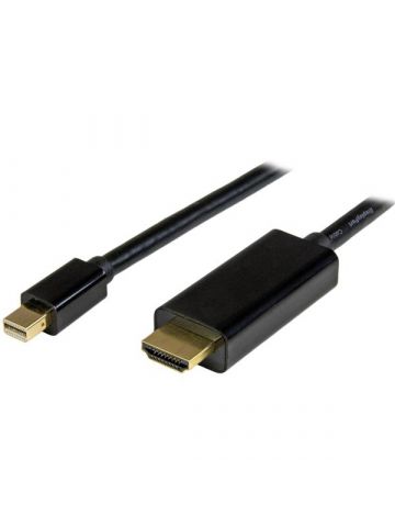 StarTech.com 3ft (1m) Mini DisplayPort to HDMI Cable - 4K 30Hz Video - mDP to HDMI Adapter Cable - Mini DP or Thunderbolt 1/2 Mac/PC to HDMI Monitor/Display - mDP to HDMI Converter Cord