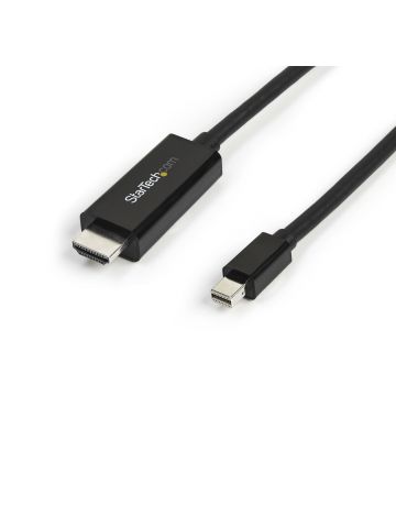 StarTech.com 10ft (3m) Mini DisplayPort to HDMI Cable - 4K 30Hz Video - mDP to HDMI Adapter Cable - Mini DP or Thunderbolt 1/2 Mac/PC to HDMI Monitor/Display - mDP to HDMI Converter Cord