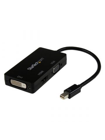 StarTech.com Travel A/V Adapter: 3-in-1 Mini DisplayPort to VGA DVI or HDMI Converter