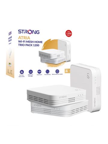 Strong MESHTRI1200UK AC1200 Whole Home Wi-Fi Mesh System (3 Pack) - 5,000sq.ft Coverage