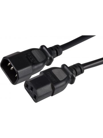 Maplin MK24B power cable Black 2 m C14 coupler C13 coupler