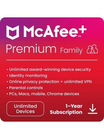 McAfee McAfee+ Premium - Family (Unlimited Devices) - 1 Year - Digital Download