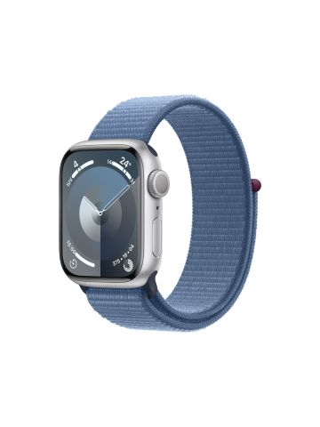 Apple Watch Series 9 41 mm Digital 352 x 430 pixels Touchscreen Silver Wi-Fi GPS (satellite)