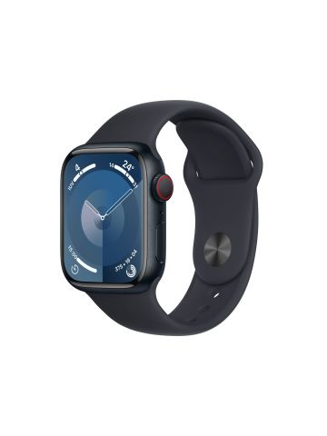 Apple Watch Series 9 41 mm Digital 352 x 430 pixels Touchscreen 4G Black Wi-Fi GPS (satellite)