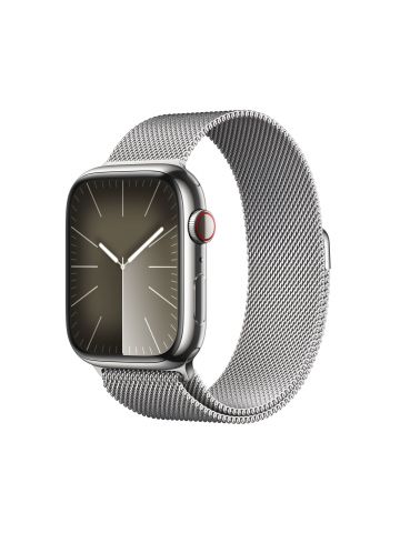 Apple Watch Series 9 45 mm Digital 396 x 484 pixels Touchscreen 4G Silver Wi-Fi GPS (satellite)