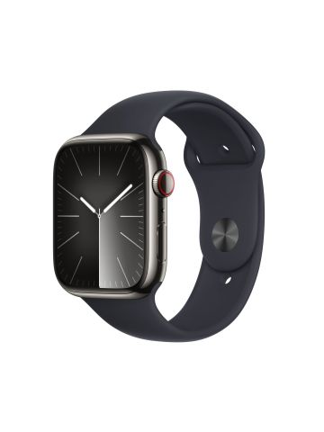 Apple Watch Series 9 45 mm Digital 396 x 484 pixels Touchscreen 4G Graphite Wi-Fi GPS (satellite)