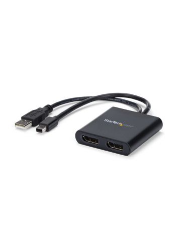 StarTech.com 2-Port Multi Monitor Adapter - Mini DisplayPort to 2x DisplayPort MST Hub - Dual 4K 30Hz - Video Splitter for Extended Desktop Mode on Windows PCs Only - mDP 1.2 to 2x DP