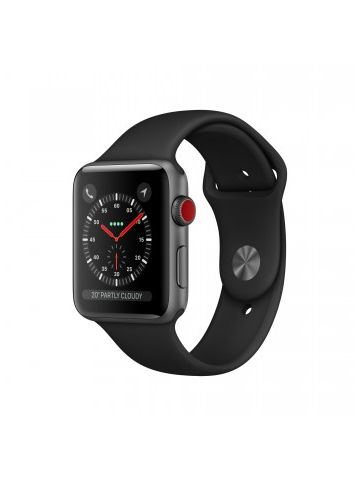 Apple Watch Series 3 GPS + Cellular, 38mm Space Grey Aluminium Case with Black Sport Band