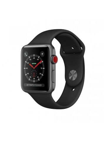 Apple Watch Series 3 GPS + Cellular, 42mm Space Grey Aluminium Case with Black Sport Band