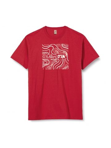 Mikrotik T-shirt Square/Swirl Design - Red (Size L)