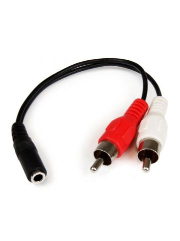 StarTech.com 6in Stereo Audio Cable - 3.5mm Female to 2x RCA Male