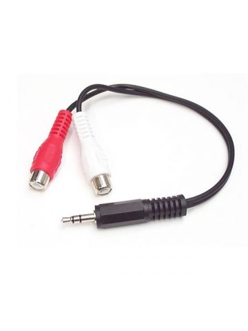 StarTech.com 6in Stereo Audio Cable - 3.5mm Male to 2x RCA Female