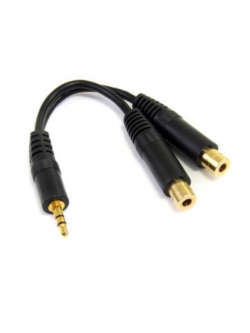 StarTech.com 6in Stereo Splitter Cable - 3.5mm Male to 2x 3.5mm Female