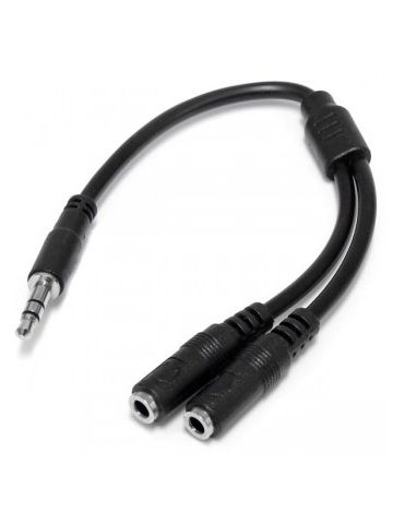 StarTech.com Slim Stereo Splitter Cable - 3.5mm Male to 2x 3.5mm Female