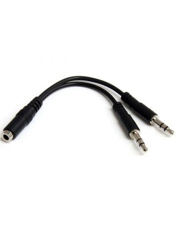 StarTech.com 3.5mm 4 Position to 2x 3 Position 3.5mm Headset Splitter Adapter - F/M