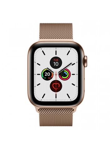 Apple Watch Series 5 GPS + Cellular, 44mm Gold Stainless Steel Case with Gold Milanese Loop