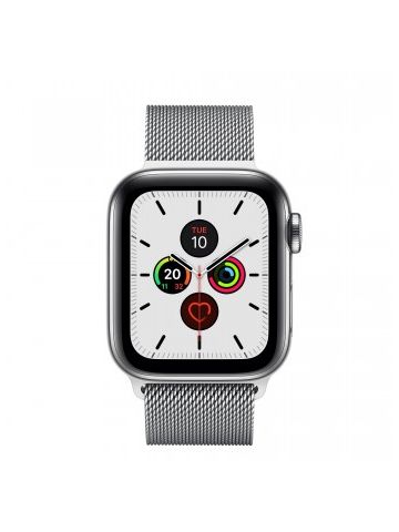 Apple Watch Series 5 GPS + Cellular, 40mm Stainless Steel Case with Stainless Steel Milanese Loop