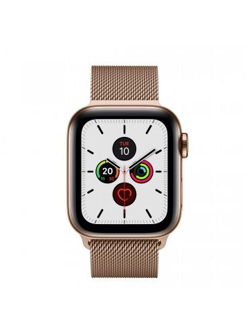 Apple Watch Series 5 GPS + Cellular, 40mm Gold Stainless Steel Case with Gold Milanese Loop