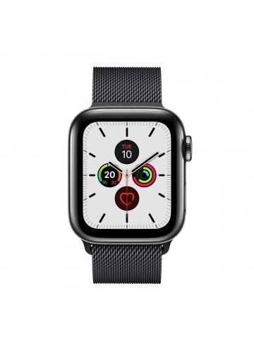 Apple Watch Series 5 GPS + Cellular, 40mm Space Black Stainless Steel Case with Space Black Milanese Loop