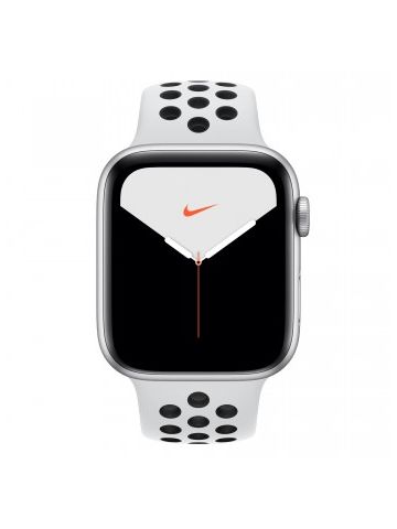 Apple Watch Nike Series 5 GPS + Cellular, 44mm Silver Aluminium Case with Pure Platinum/Black Nike Sport Band - S/M & M/L