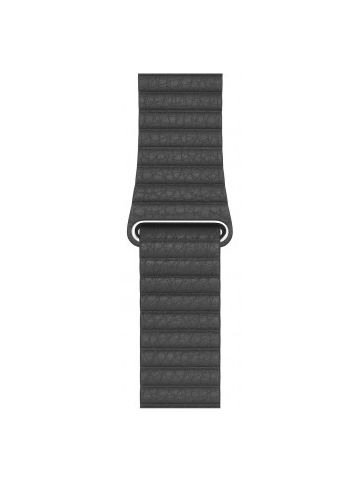 44mm Black Leather Loop - Medium